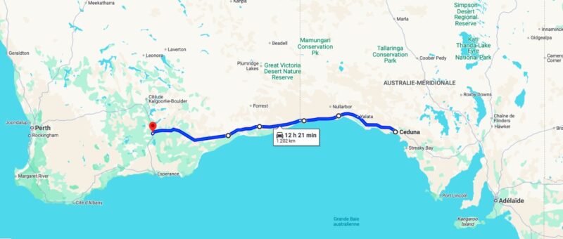 eyre highway itinéraire