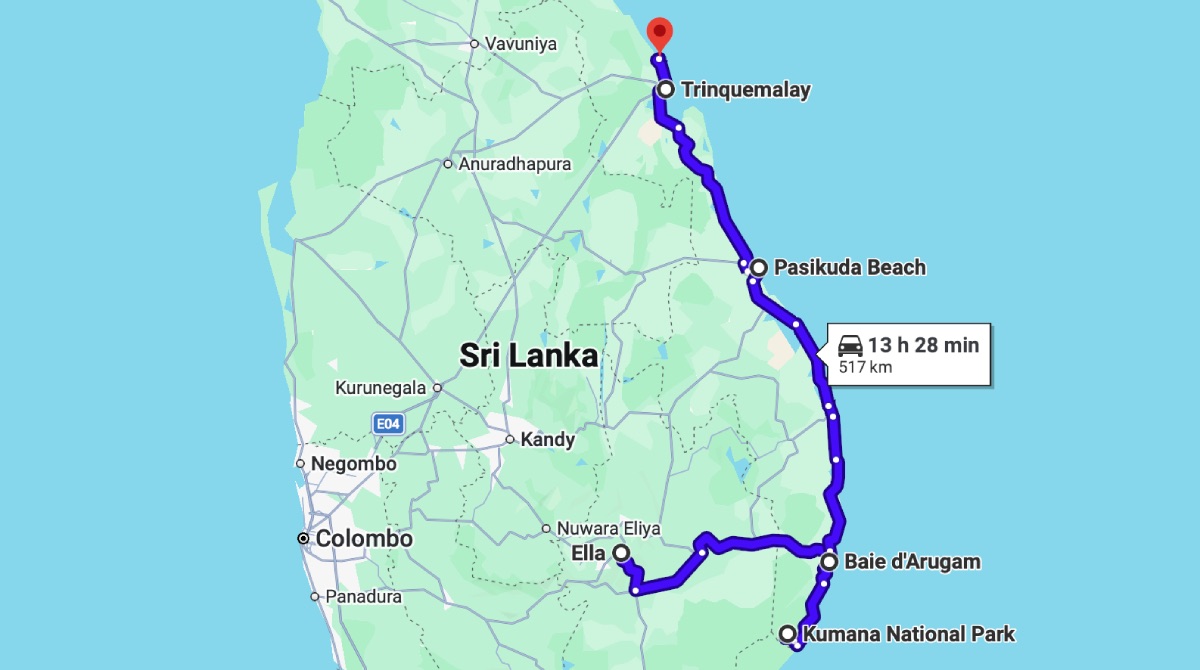 sur la côte sri-lankaise